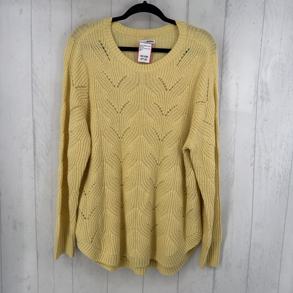 XXL l/s scoop neck sweater