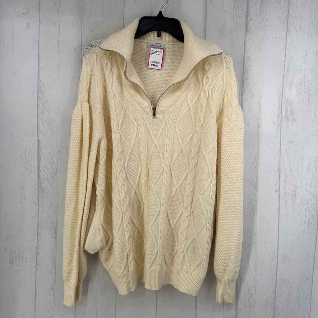 L l/s quarter zip sweater