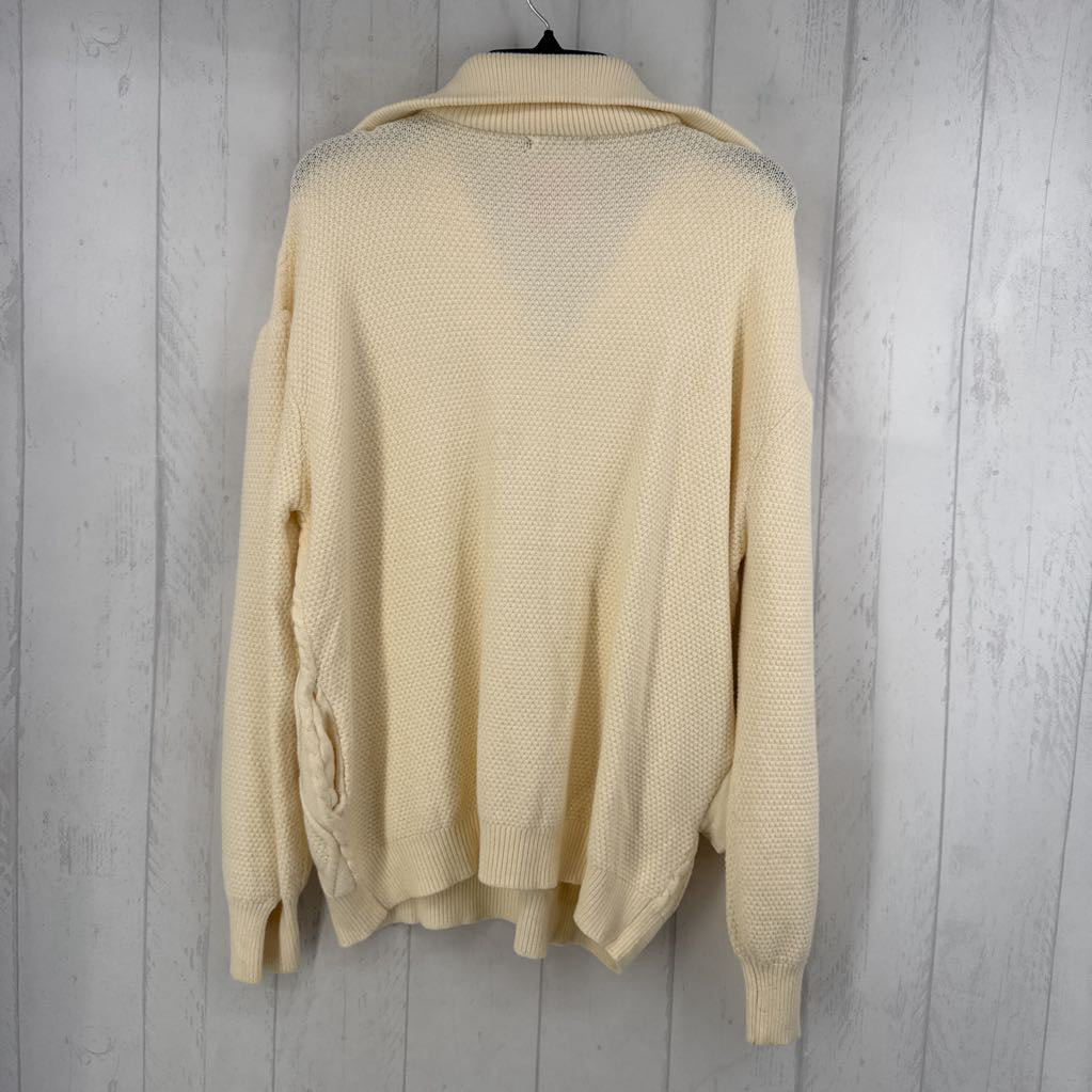 L l/s quarter zip sweater