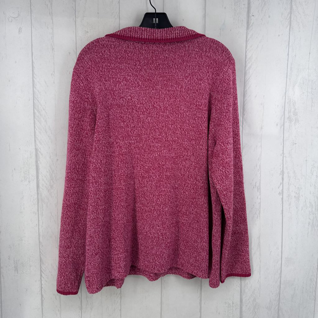 XL l/s collar 2 button sweater