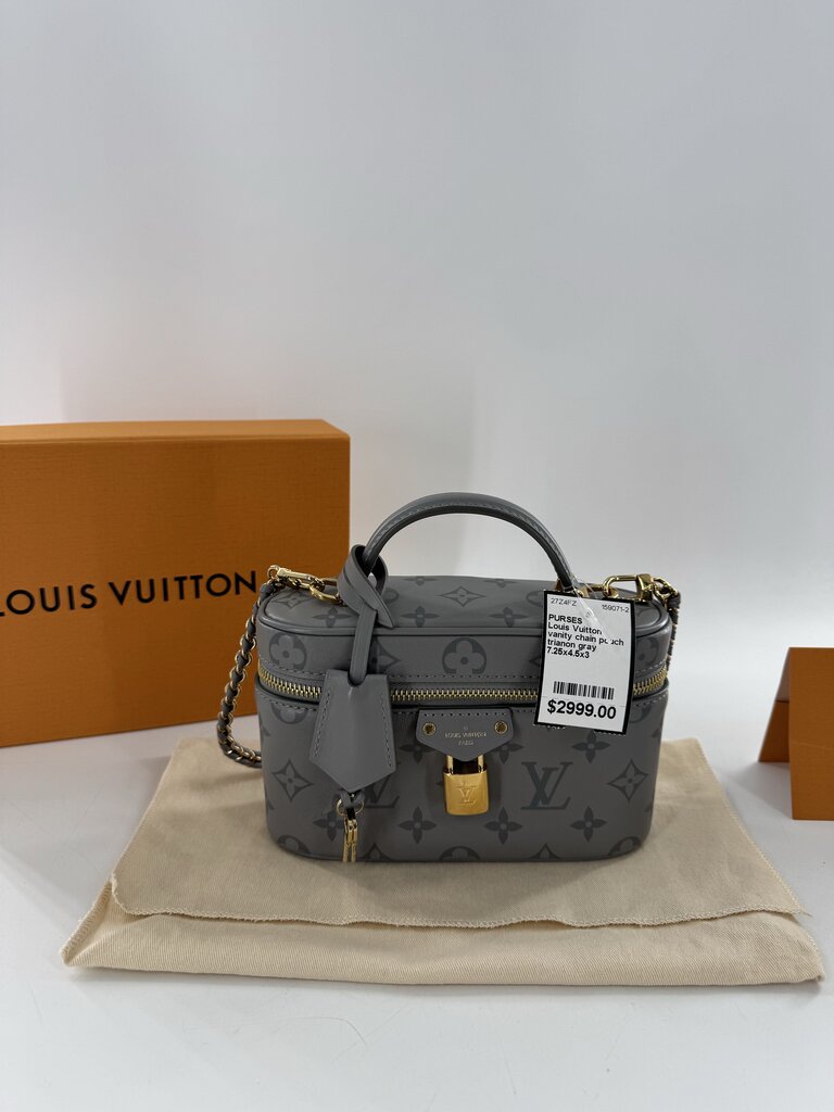 vanity chain pouch reverse monogram satchel w/ box