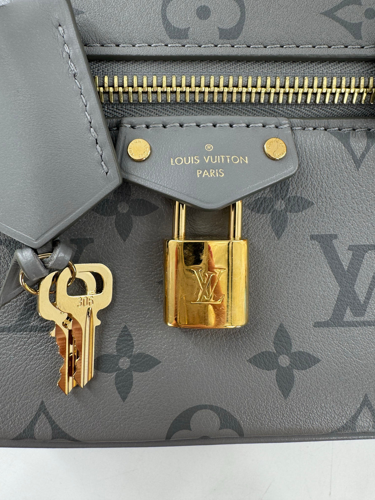 vanity chain pouch reverse monogram satchel w/ box