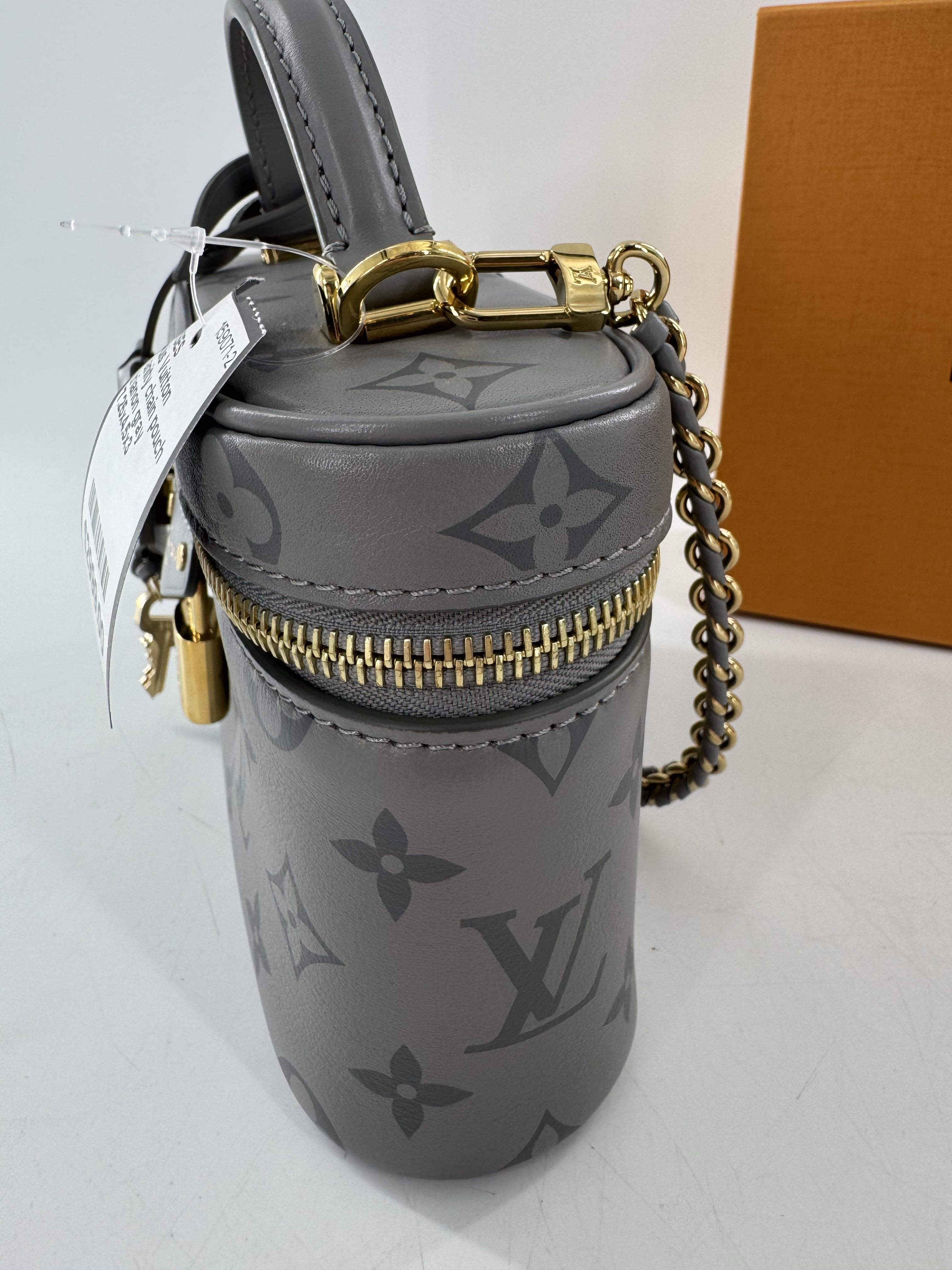 vanity chain pouch reverse monogram satchel w/ box