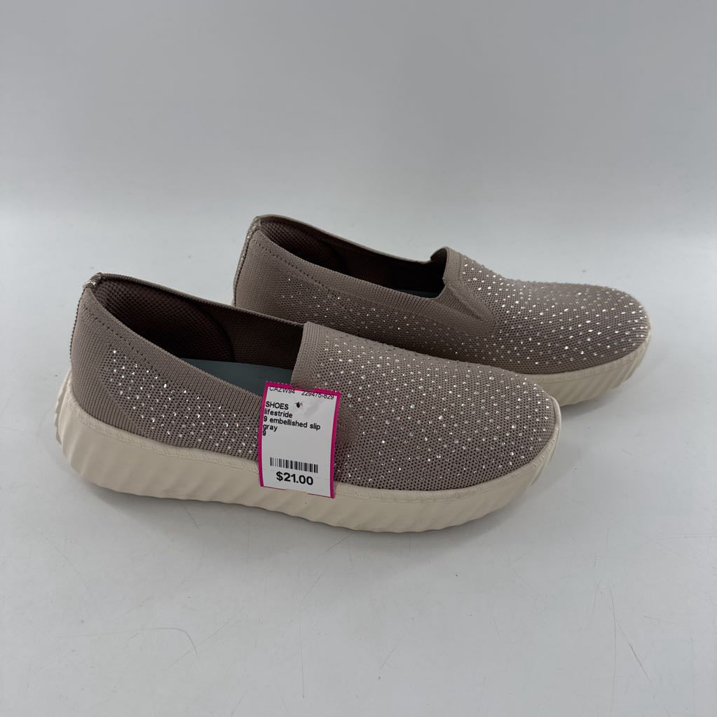9 embellished slip on platform loafers