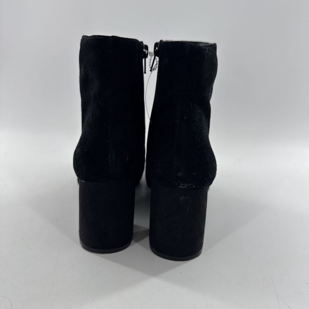 8.5 suede side zip heel ankle boots