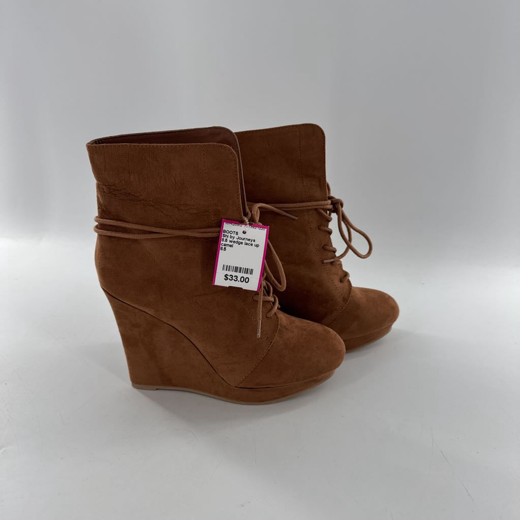8.5 wedge lace up ankle boots