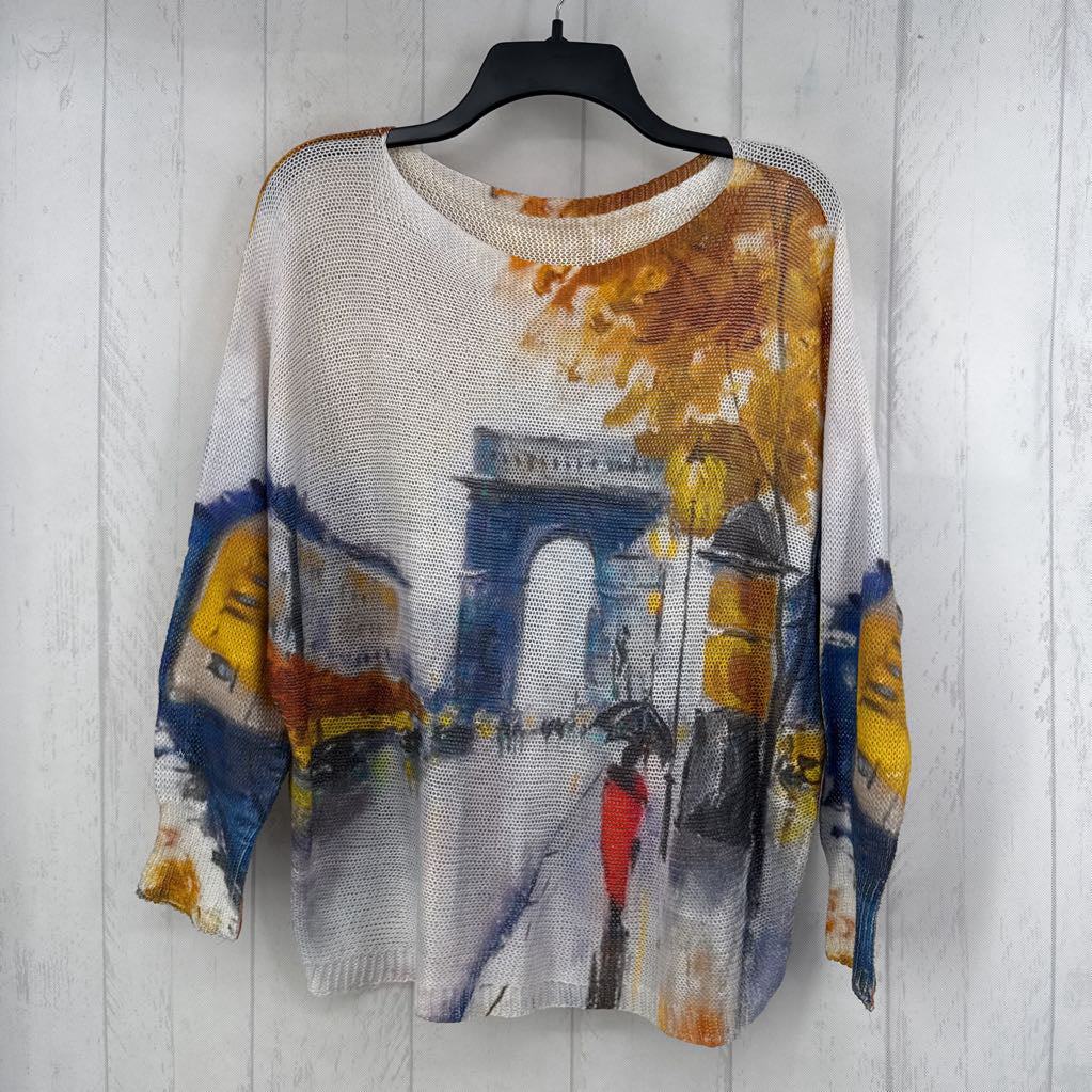 L open knit scenic sweater