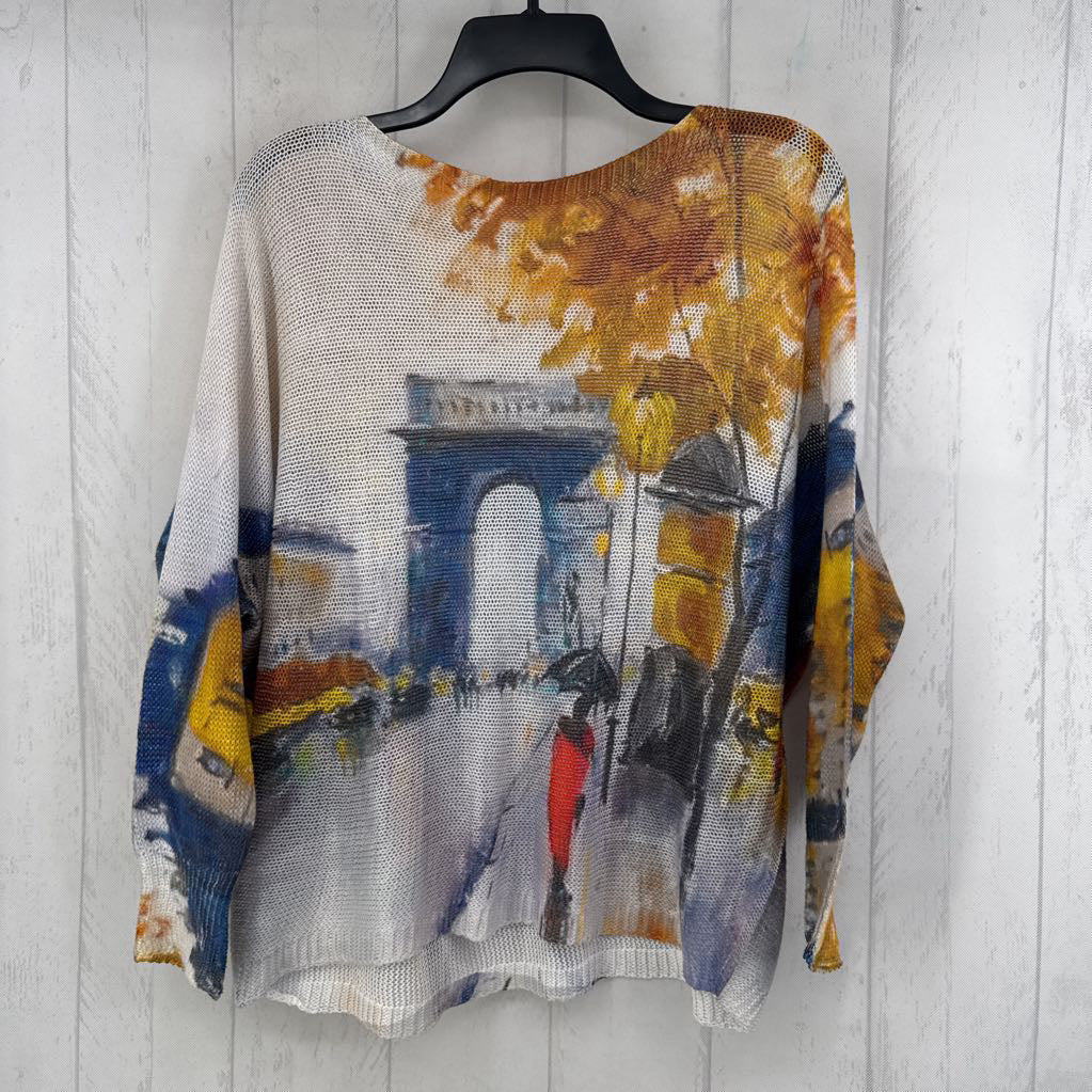 L open knit scenic sweater