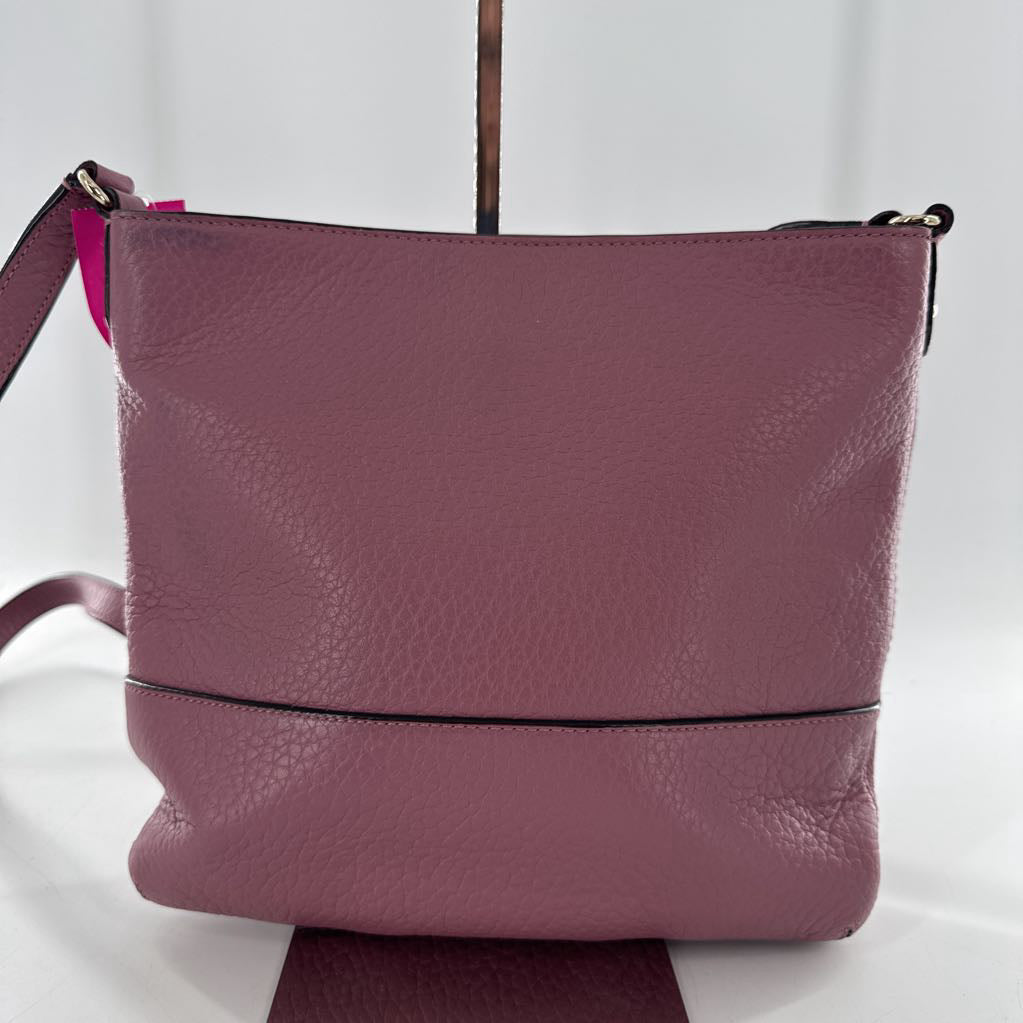 pebbled leather top zip crossbody