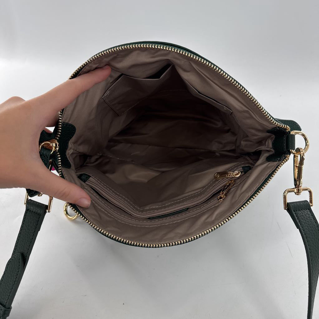 vegan leather multi-pocket crossbody