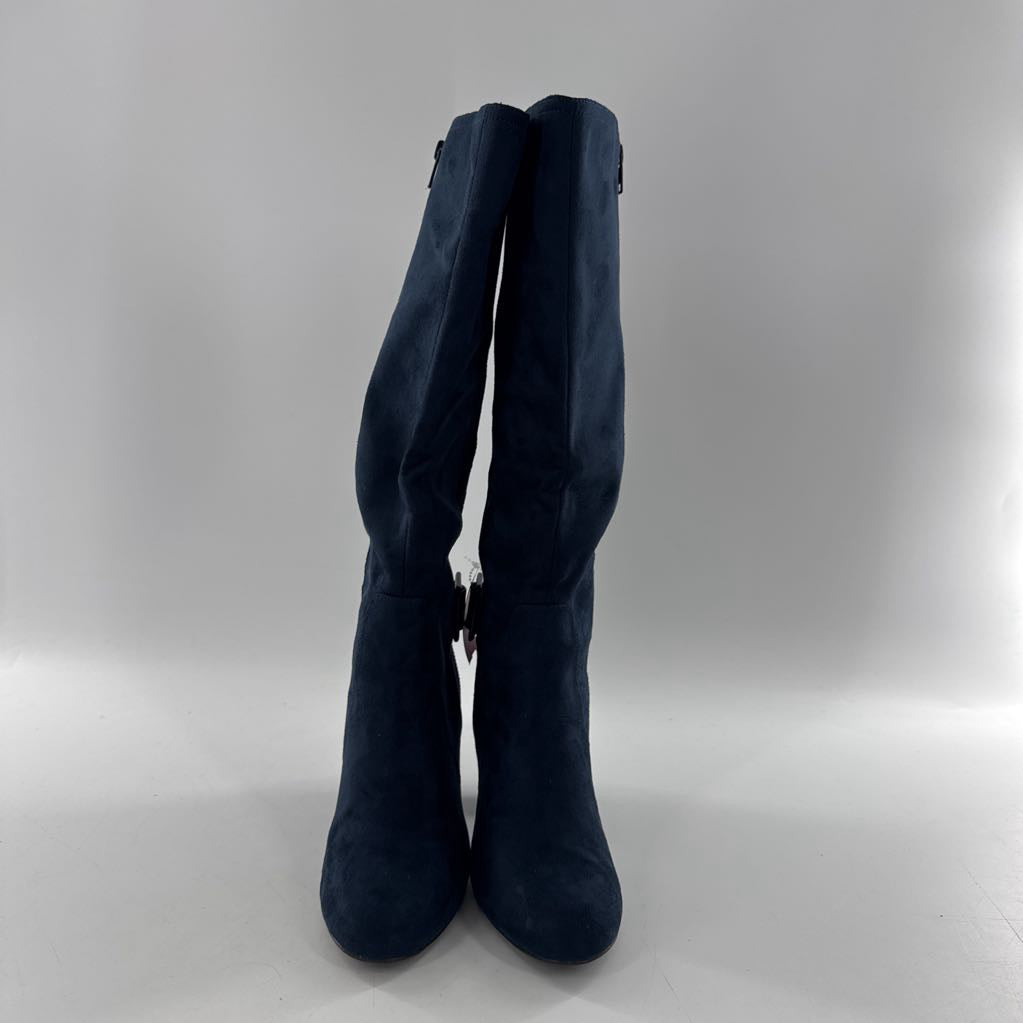 8.5 faux leather tall heeled boot