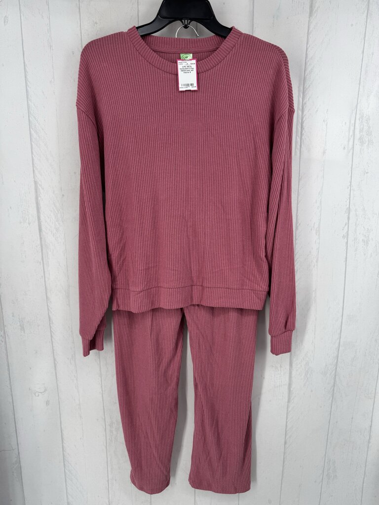 S 2pc ribbed pant set
