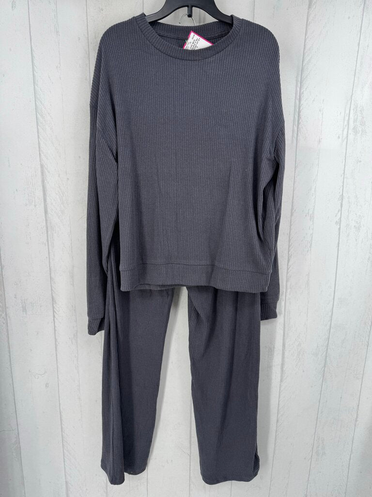 S 2pc ribbed pant set