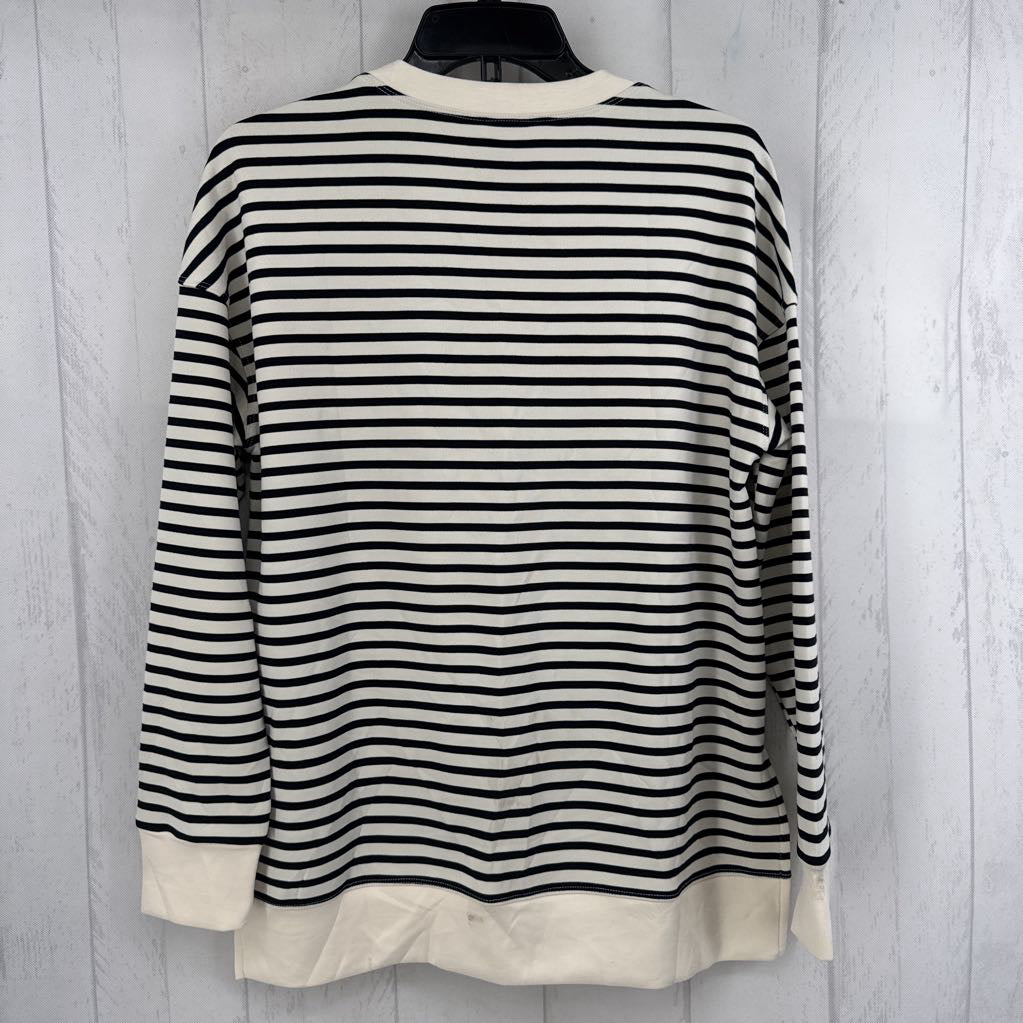 S striped crewneck sweatshirt