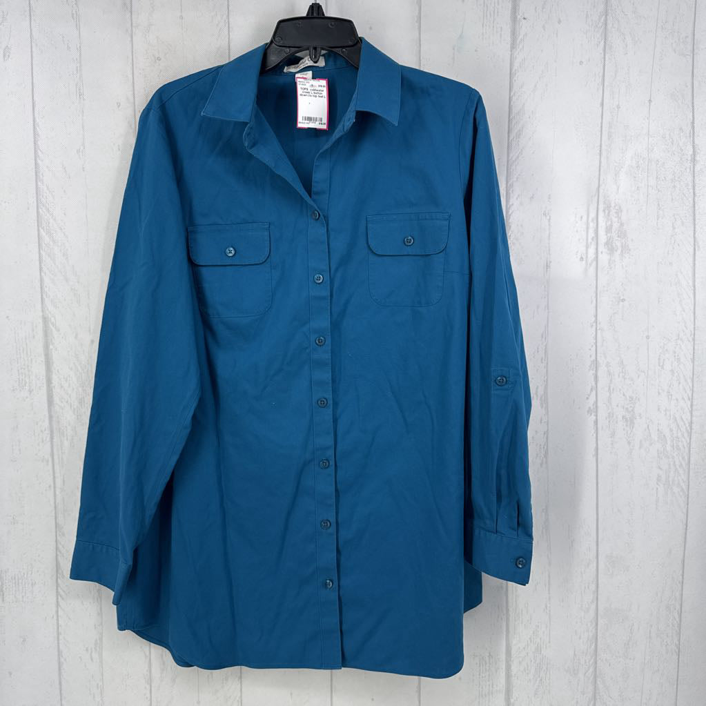 L button down l/s top