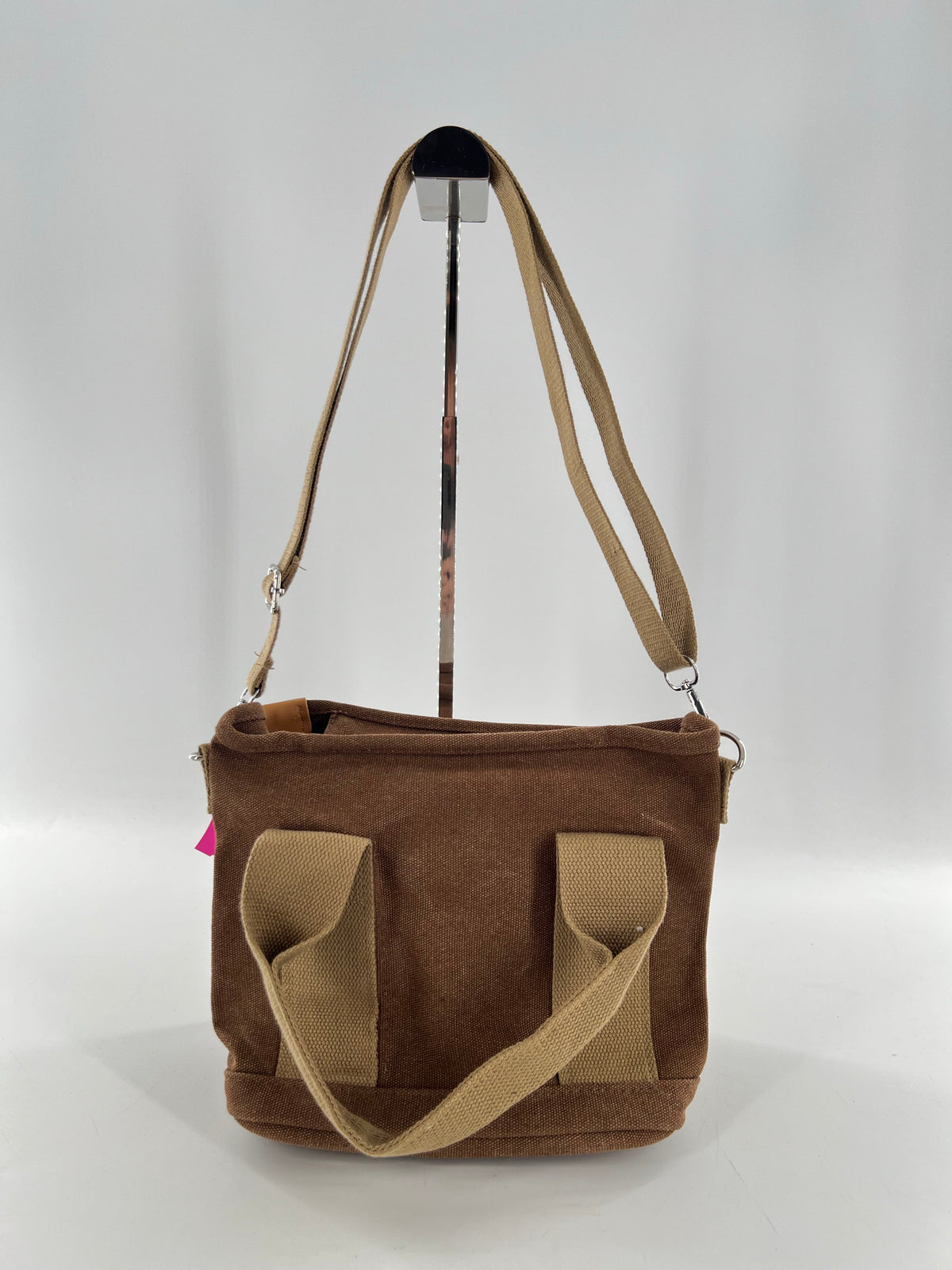 two-tone canvas crossbody