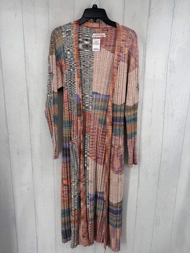 M/L colorful open front duster