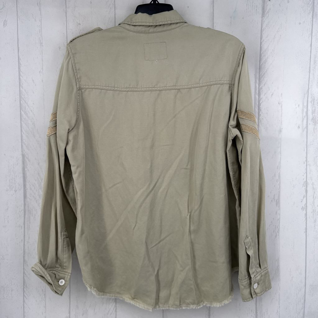 M utility style button down l/s top