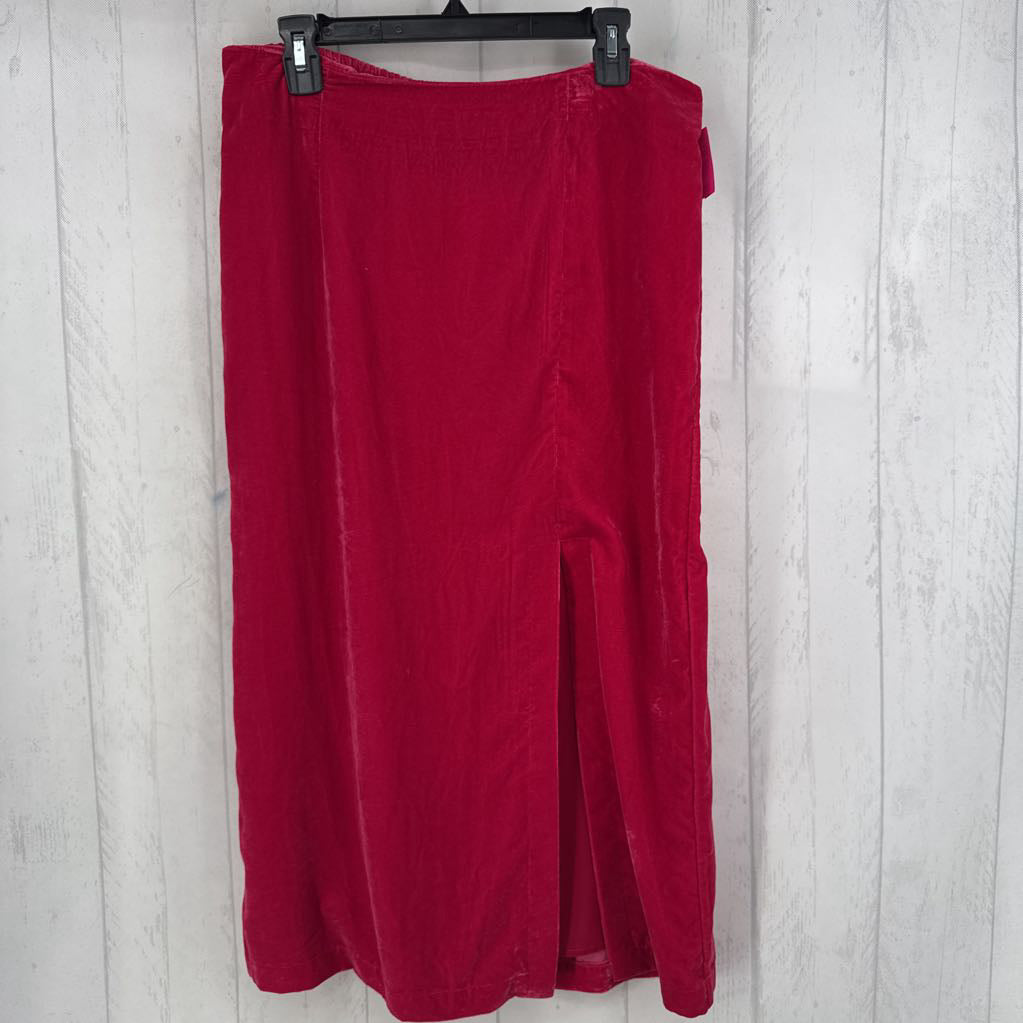 L pull-on velour skirt