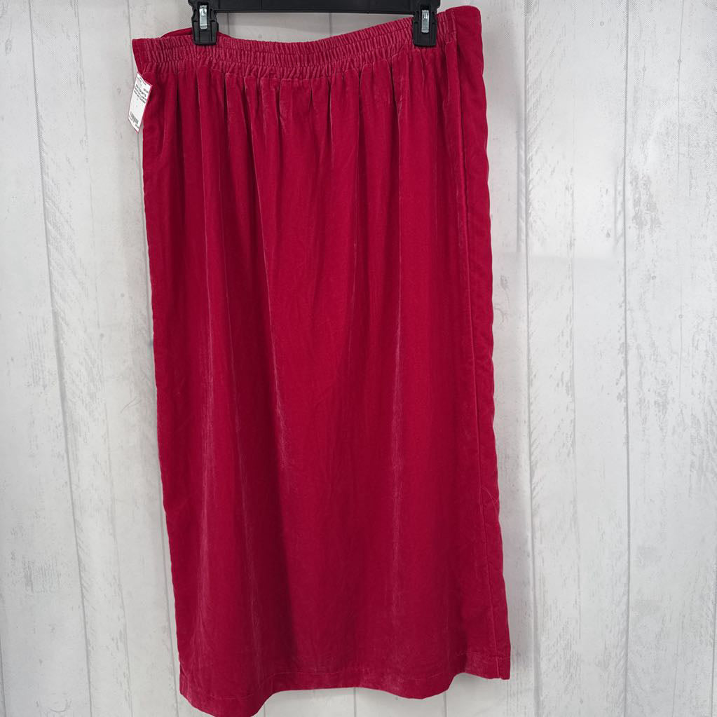 L pull-on velour skirt