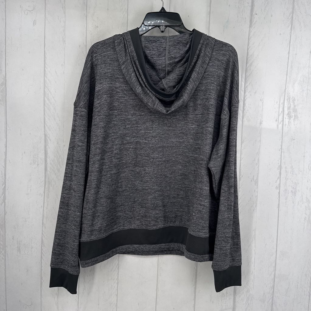 XL marled hooded l/s pullover