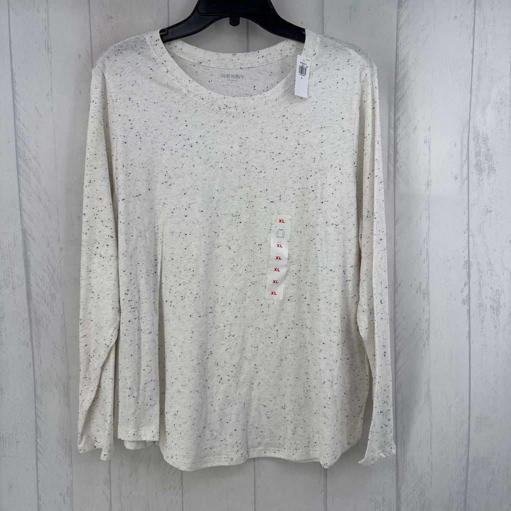 XL speckled crewneck l/s tee
