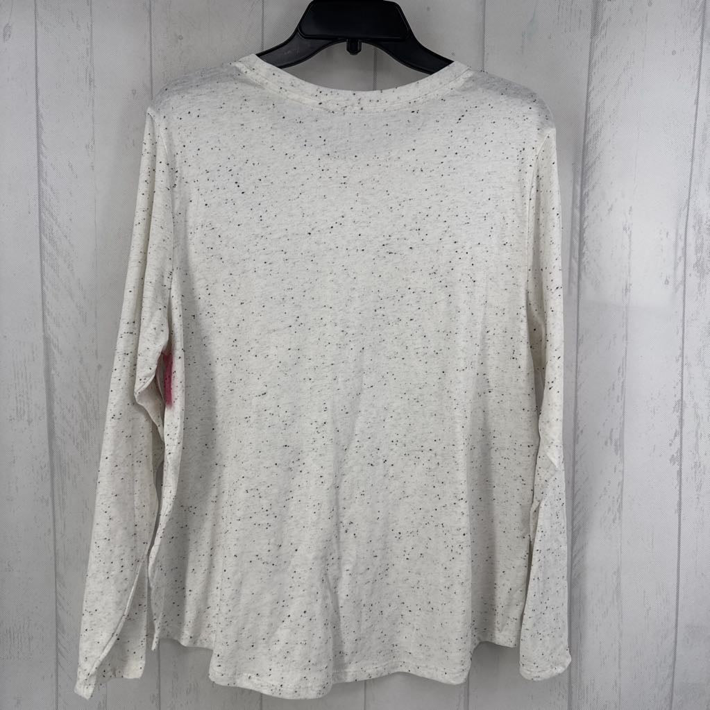 XL speckled crewneck l/s tee