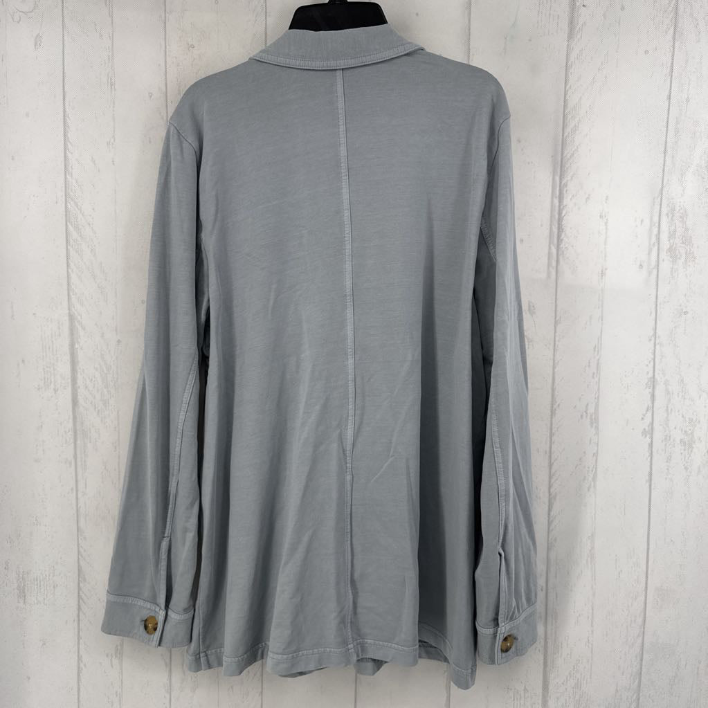 M button down knit jacket