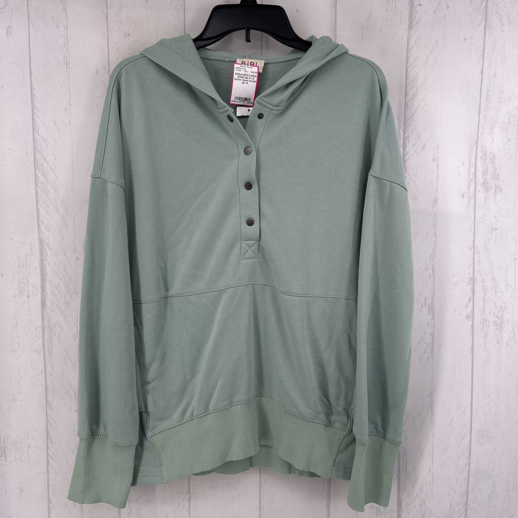 S 1/2 button down hoodie