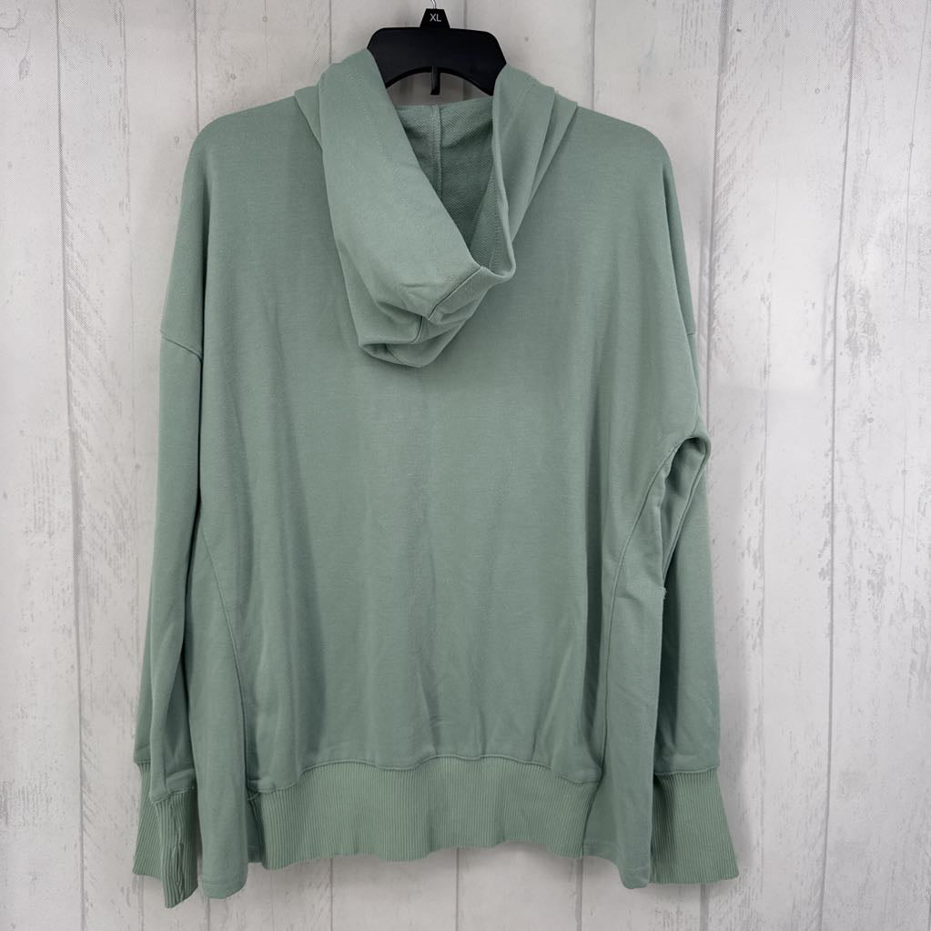 S 1/2 button down hoodie