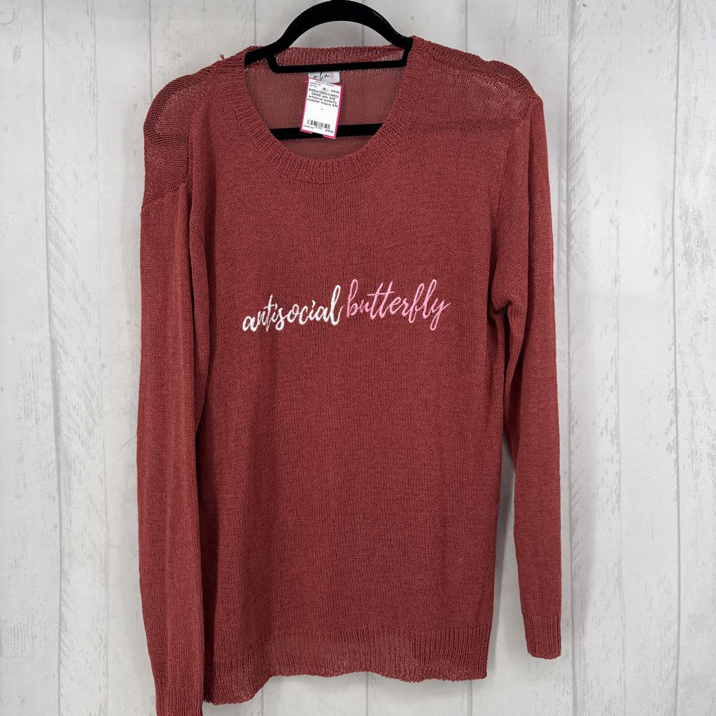 S/M antisocial butterfly sweater