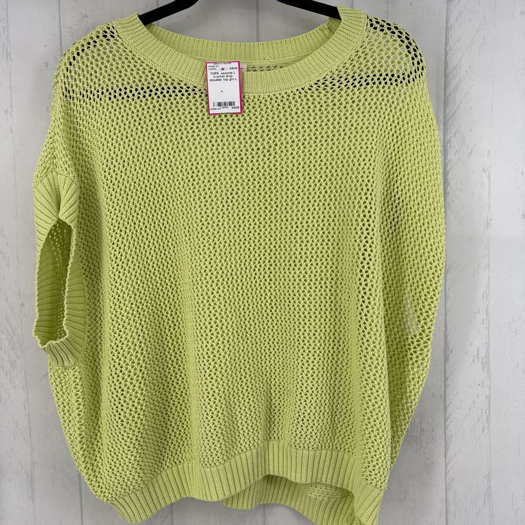 L crochet drop shoulder top