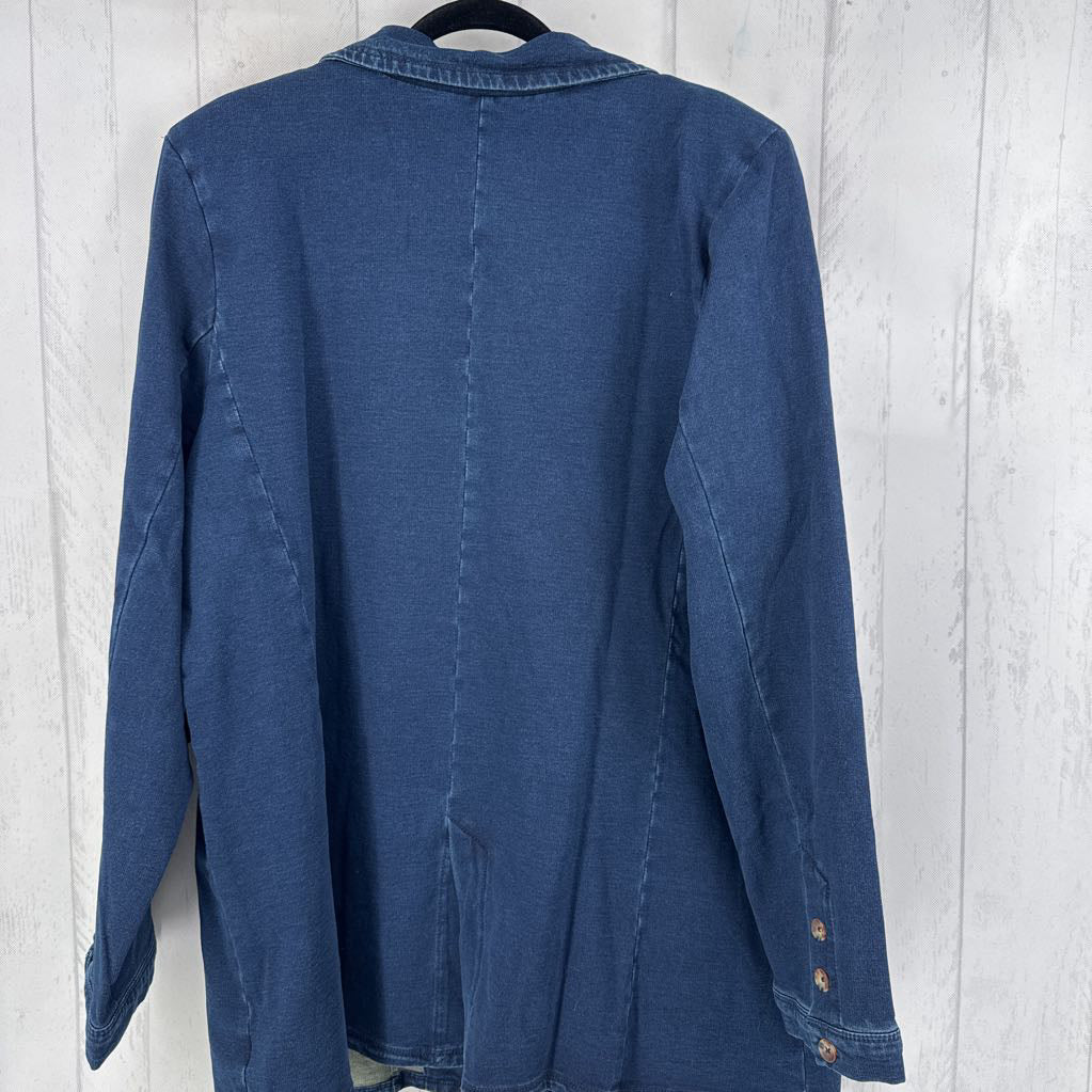 1X denim blazer