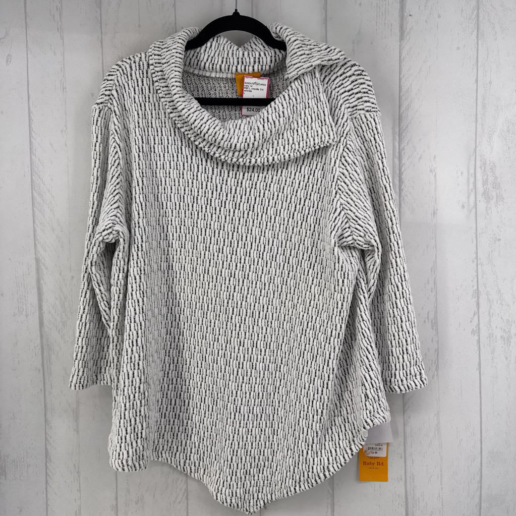 R60 L chenille 3/4 slv sweater