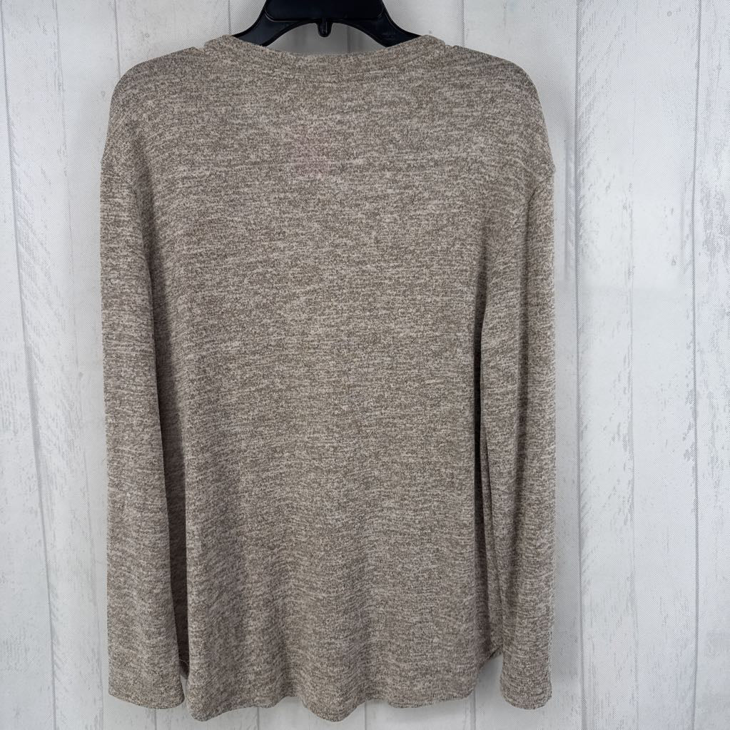 L football embelished l/s knit top