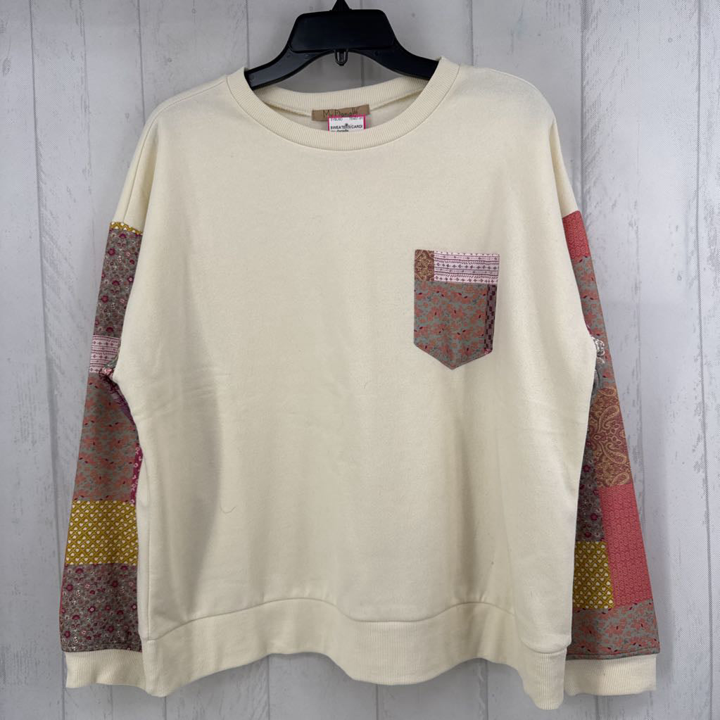 L patchwork crewneck sweatshirt