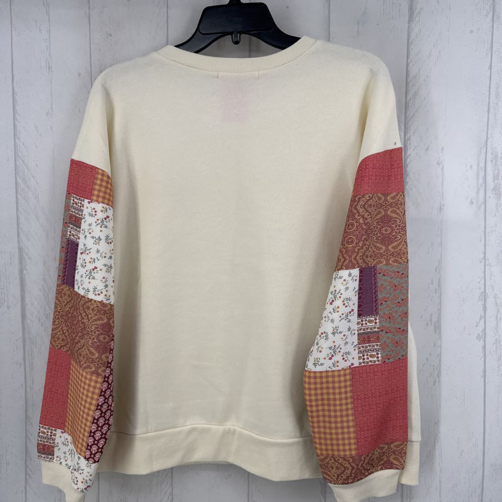 L patchwork crewneck sweatshirt