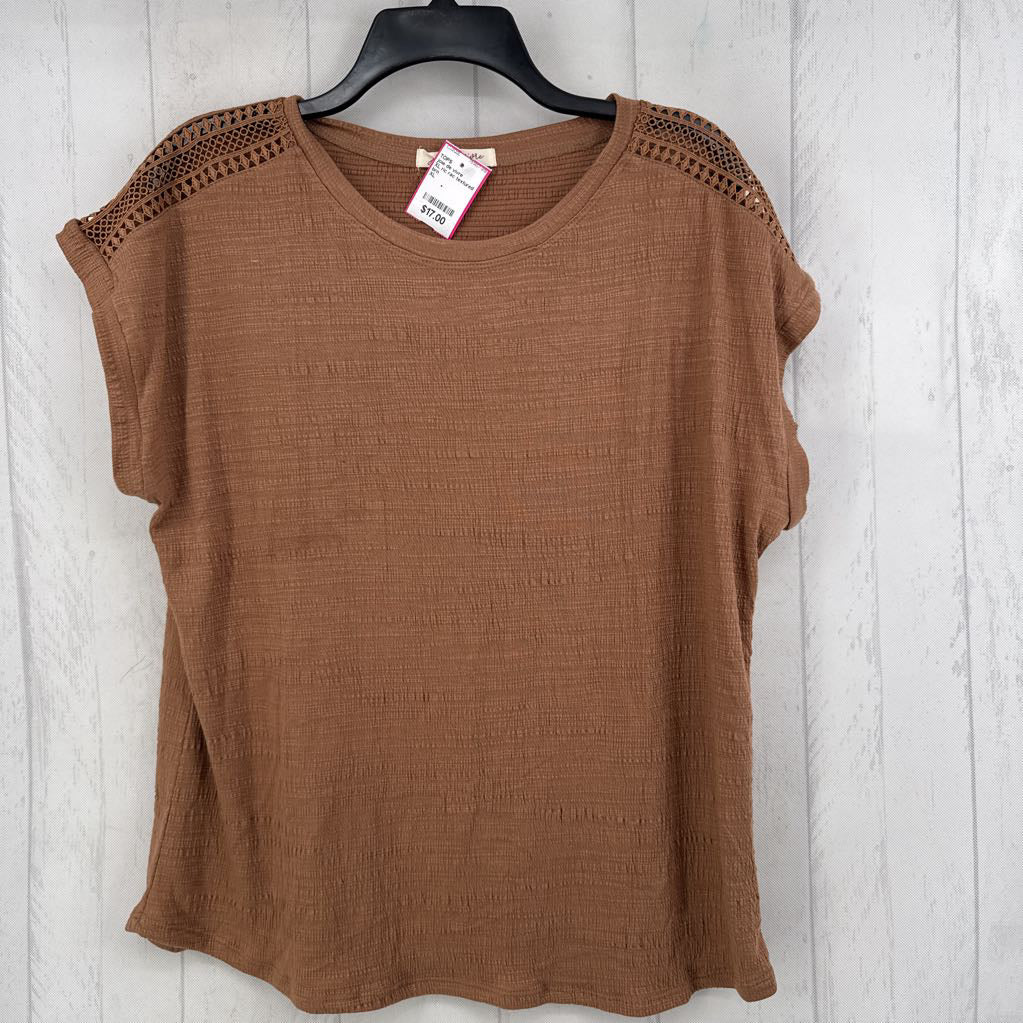 XL ric rac textured s/s top
