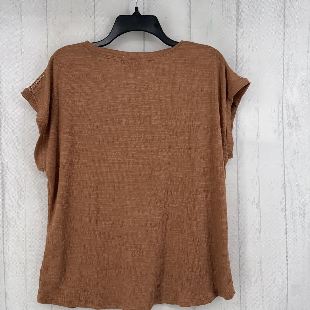 XL ric rac textured s/s top