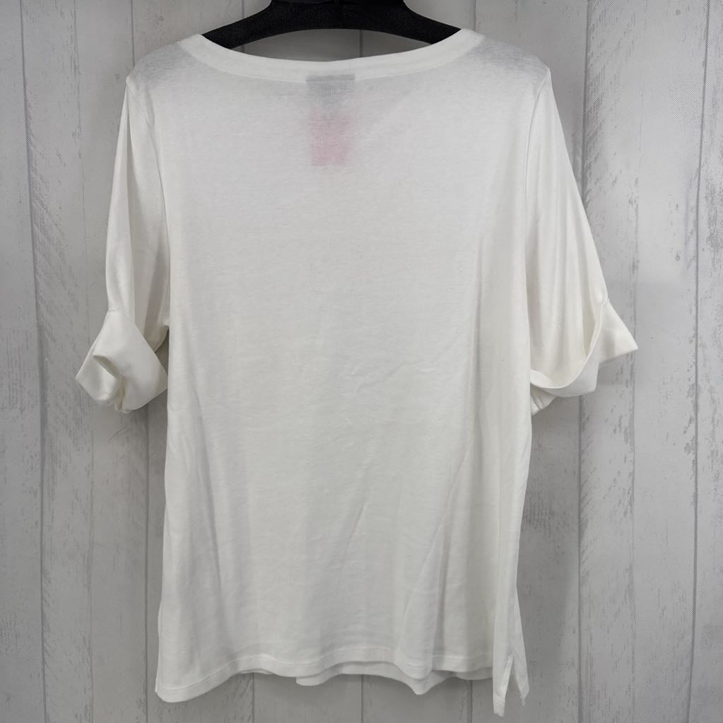 XL bateau neck elbow slv tee