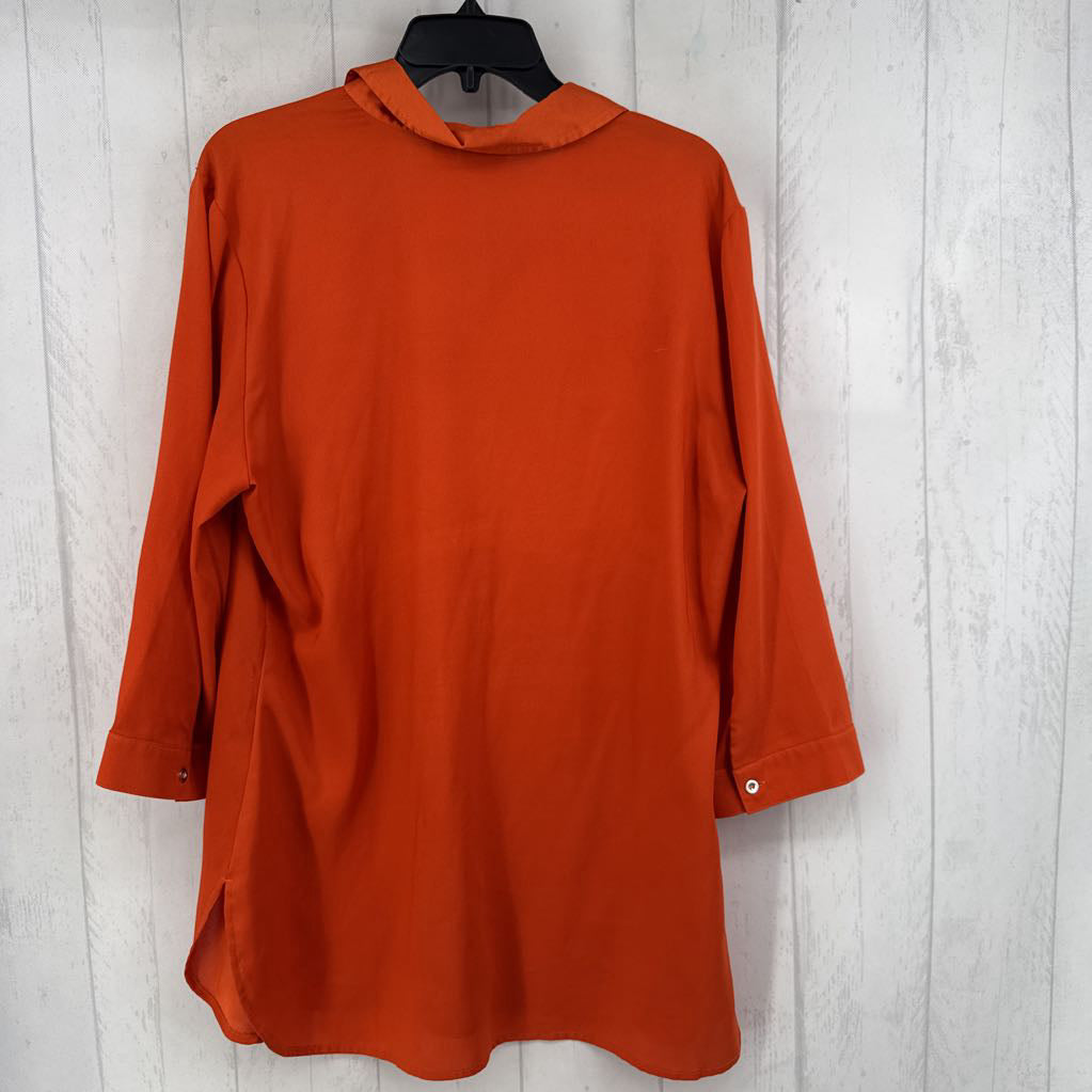 L quarter zip 3/4 slv tunic