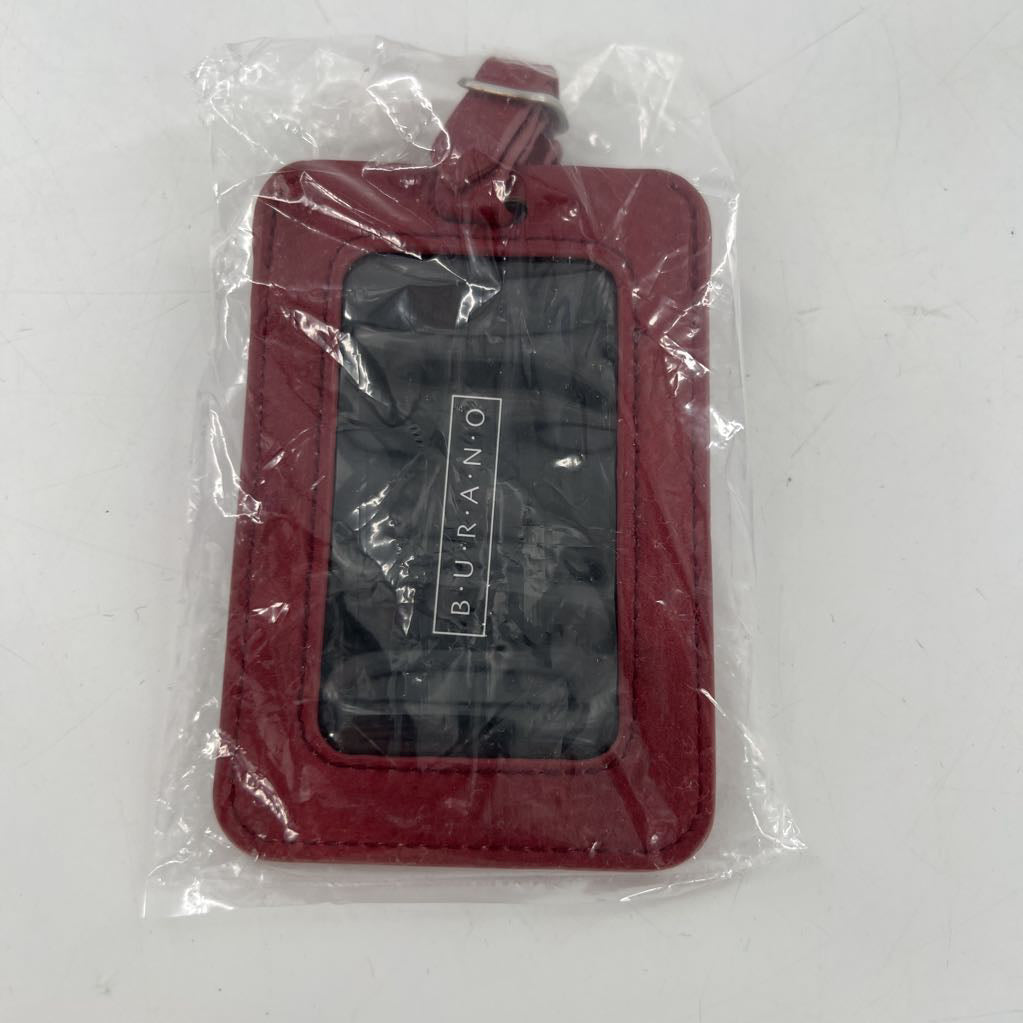 luggage tag-burgundy