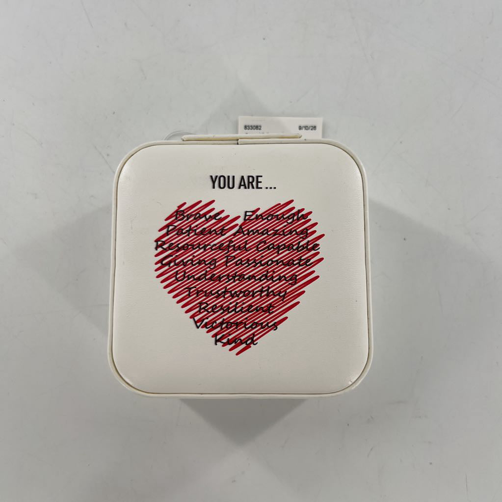 travel jewelry organizer-red heart