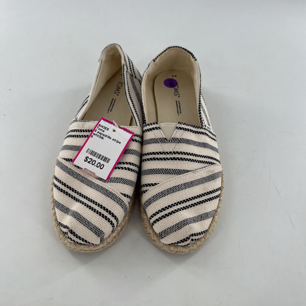 8 espadrille stripe slip on loafers