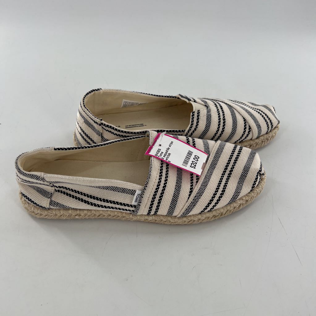 8 espadrille stripe slip on loafers