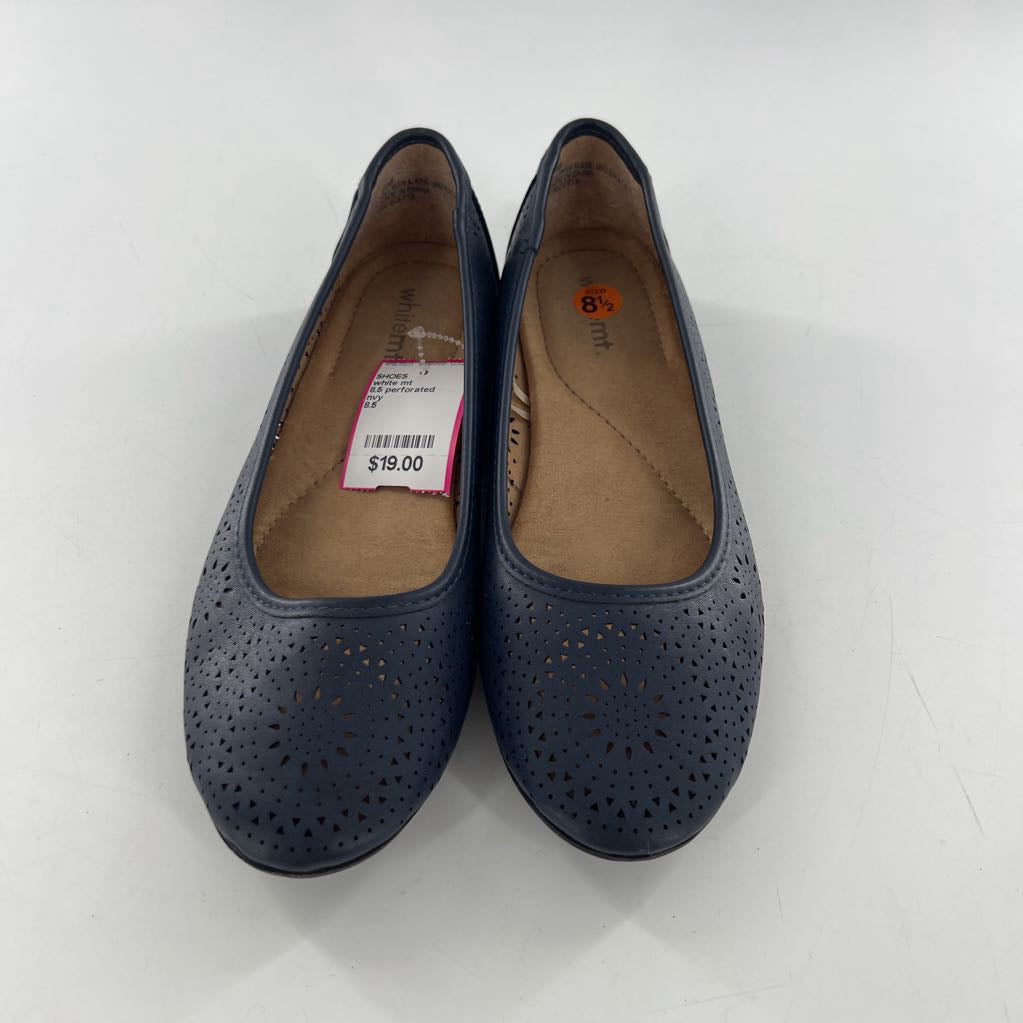 8.5 perforated leather slip-on flats