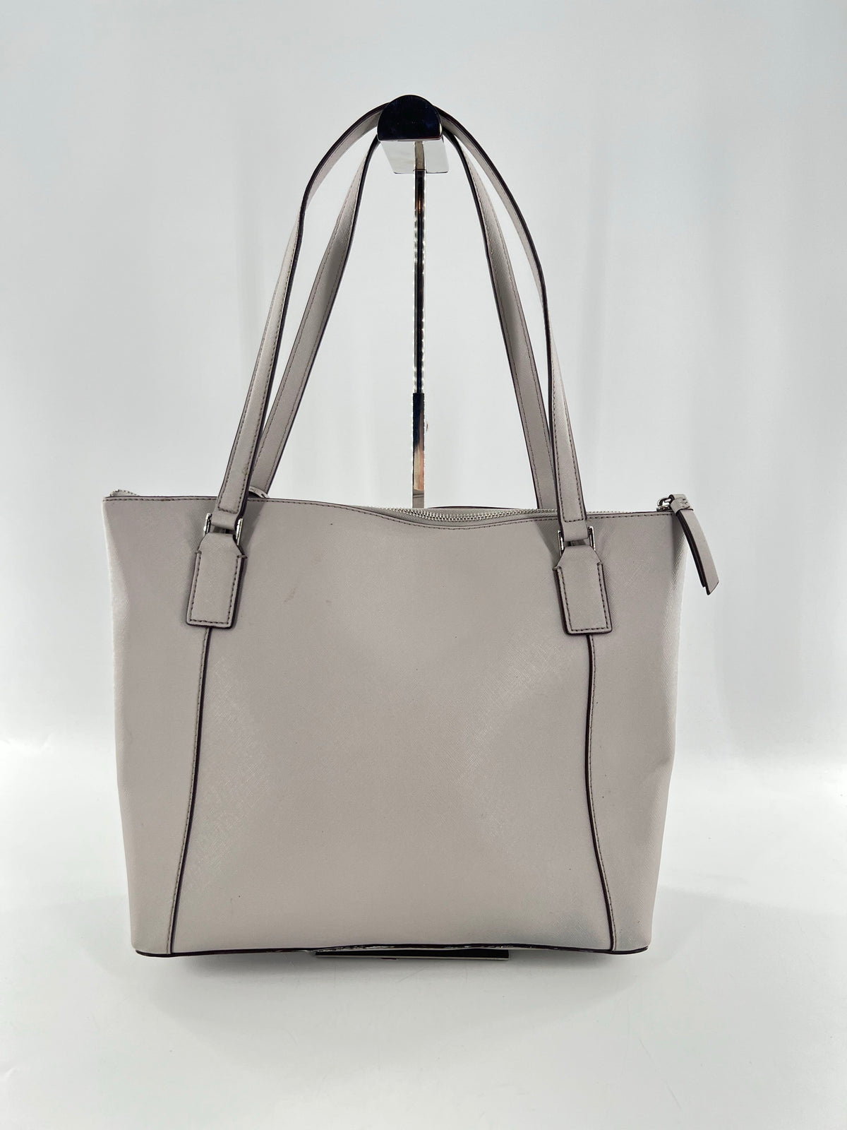 top zip pocket tote w/ front zip pocket