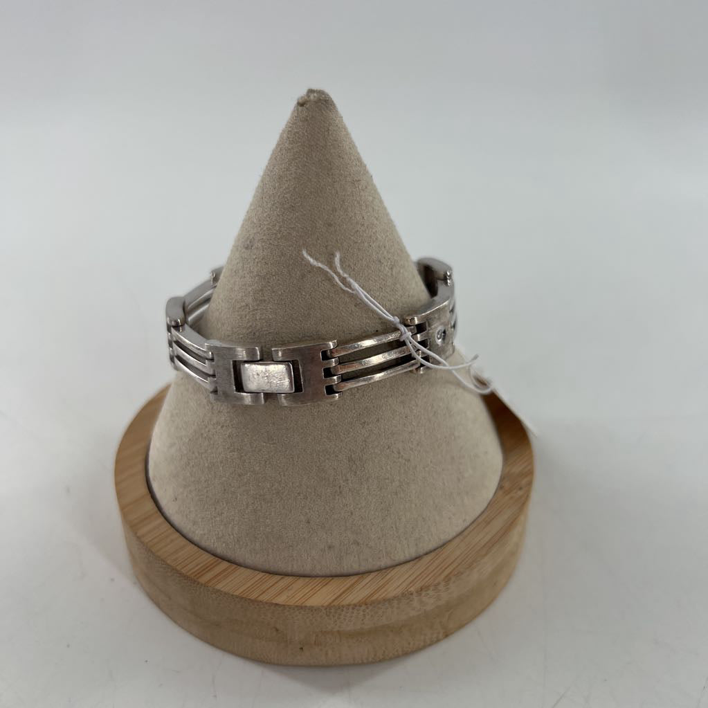 .925 silver link w/ diamonds bracelet