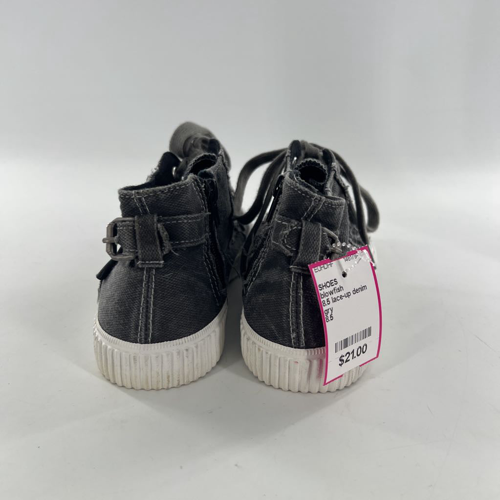 8.5 lace-up denim sneaker