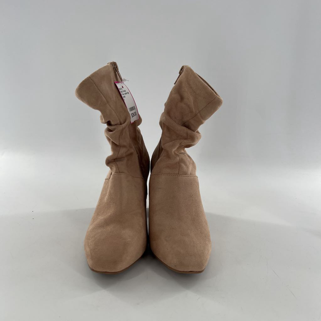 6 faux suede high heel slouchy boot